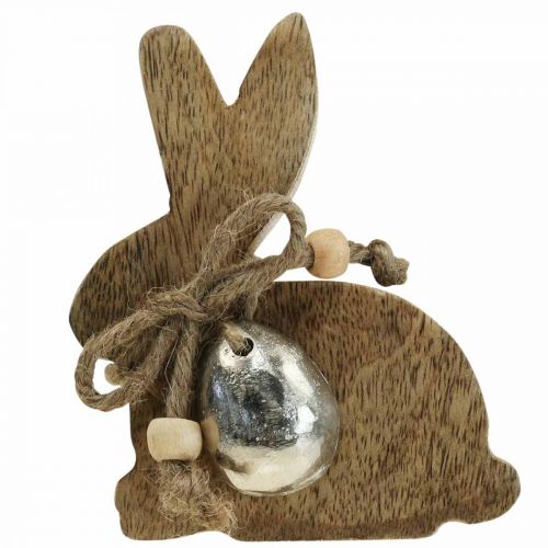 Floristik24 Holzhasen Deko Tischdeko Ostern Mangoholz 8,5×4×10cm