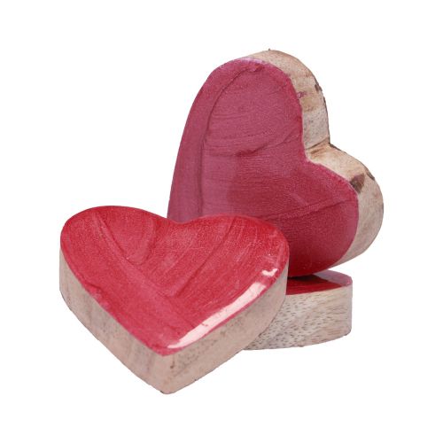 Artikel Holzherzen Deko Herzen Pink Glänzend Streudeko 4,5cm 8 St