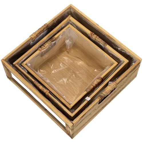 Holzkiste mit Tafel und Einsatz 3 Größen Set 30cm | Floristik24.de
