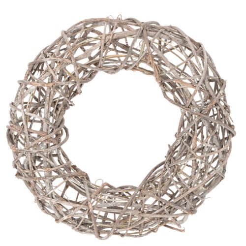 Artikel Holzkranz Dekokranz Natur Weiß Ø30cm H9,5cm
