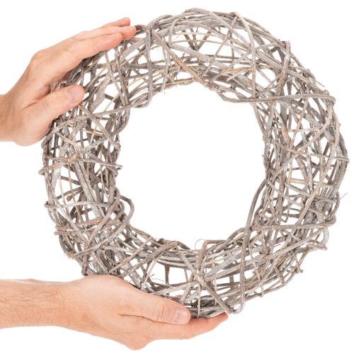 Artikel Holzkranz Dekokranz Natur Weiß Ø30cm H9,5cm