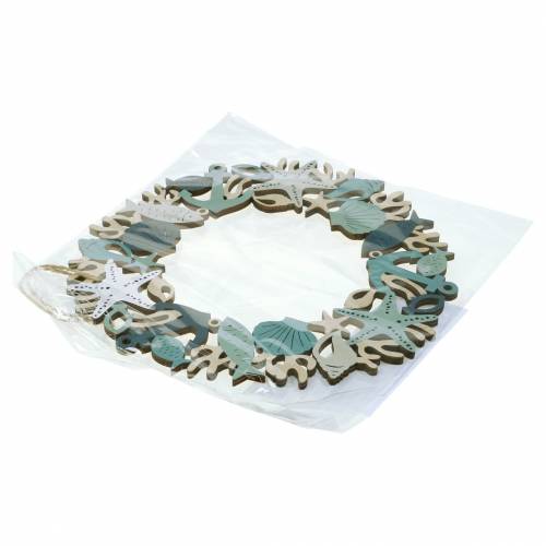 Floristik24 Maritimer Holzkranz zum Hängen 21cm