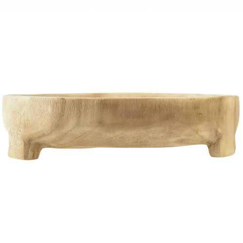 Floristik24 Dekoschale Holz mit Füßen Holzschale Paulownia Ø36cm