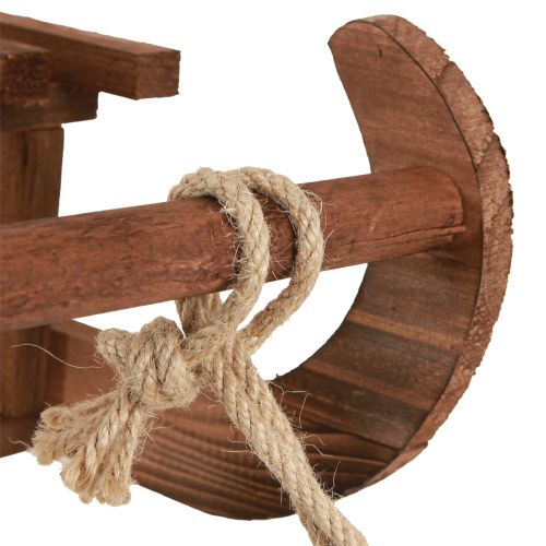 Floristik24 Holzschlitten Deko Winterdeko Holz in Braun 49,5cm