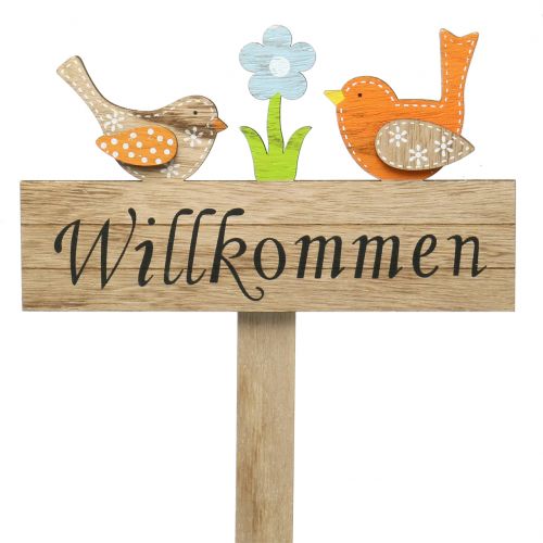 Holzstecker Willkommen Vogel H52cm 4St