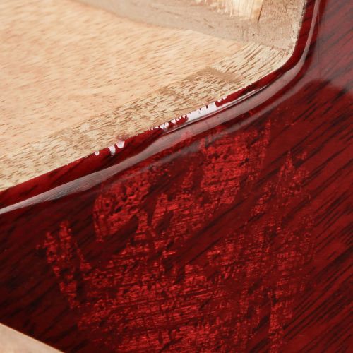 Artikel Holzstern Natur Rot Stern Deko aus Mangoholz Ø24x10cm