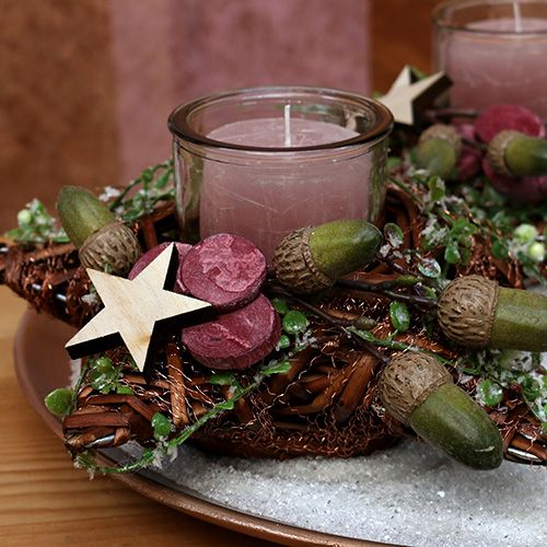 Floristik24 Holzsterne 2,5cm -7cm Natur 48 St