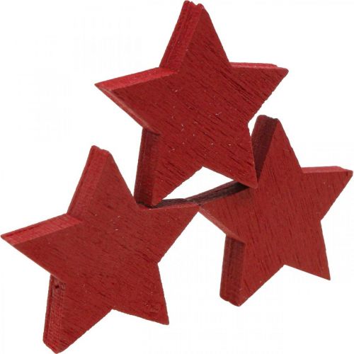 Floristik24 Holzsterne Rot Streudeko Weihnachten Sterne 3cm 72 St