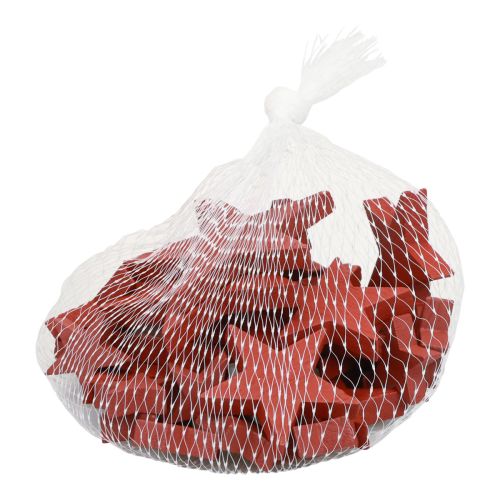 Floristik24 Holzsterne Deko Streudeko Weihnachten Rot 3/5/7cm 29St