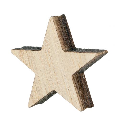 Floristik24 Weihnacht Holzsterne Mix Natur 2,5cm - 7,5cm 40St
