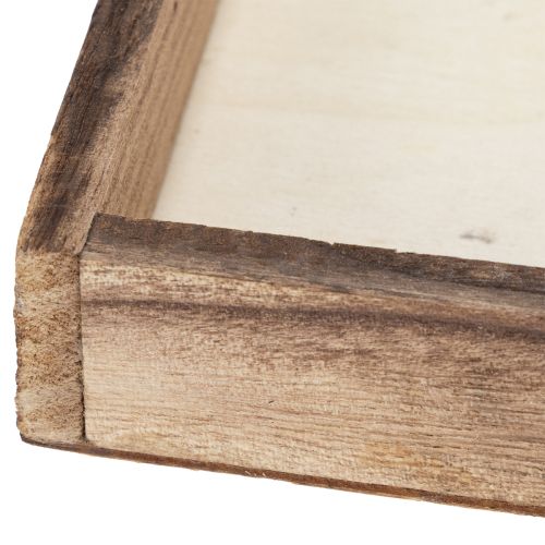 Artikel Holztablett rustikales Design perfekt für Zuhause oder Büro Dekoration 15cm 4St