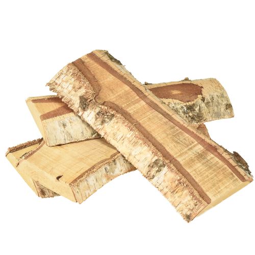 Floristik24 Holztablett mit Baumrinde Birke Holz Deko 25×10×2cm 4 St