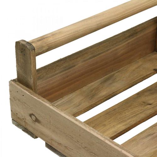 Floristik24 Holztablett rechteckig Natur, Beige 39x27cm/48x32cm 2er-Set