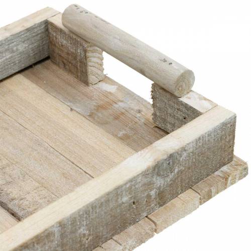Floristik24 Holz-Tablett, Tischdeko, Tablett zum Dekorieren, Holz-Deko 31cm