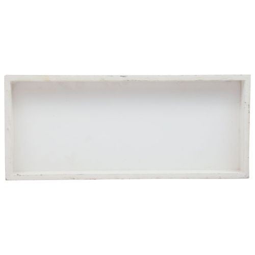 Holztablett Weiß Deko Tablett Shabby Chic Holz 35×15×3cm | Floristik24.de