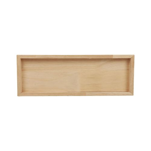 Floristik24 Holztablett Deko Tablett Holz Rechteckig Natur 40×14×2,5cm