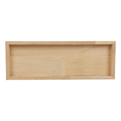 Floristik24 Holztablett Deko Tablett Holz Rechteckig Natur 50×17×2,5cm