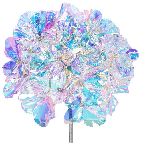 Künstlicher Blütenzweig Hortensie in irisierenden Farben 36cm 2St