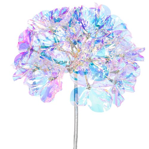Künstlicher Blütenzweig Hortensie in irisierenden Farben 36cm 2St | Floristik24.de