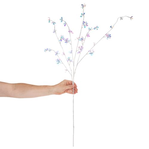 Blütenzweig künstlich filigran mit irisierenden Blüten 98cm | Floristik24.de