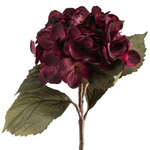 Floristik24 Hortensie künstlich Hydrangea Kunstblumen Bordeaux 52cm