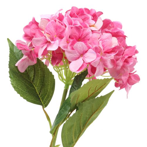 Dekozweig Hortensie Kunststoff rosa Länge 74 cm Kunstblume