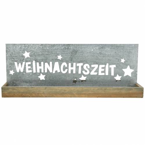 Floristik24 Weihnachtsdeko Holztablett "Weihnachtszeit" 43cm