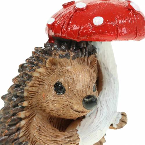 Floristik24 Herbst-Figur Igel mit Pilz H7cm 6St