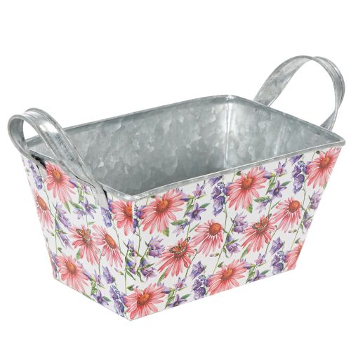 Jardiniere Frühling Blumenkasten Metall Deko 20×12,5×10cm kaufen | Floristik24.de