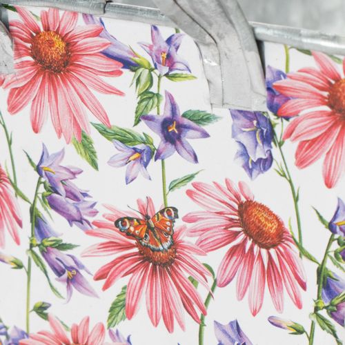 Jardiniere Frühling Blumenkasten Metall Deko 20×12,5×10cm | Floristik24.de