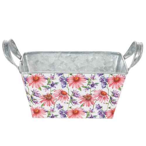 Jardiniere Frühling Blumenkasten Metall Deko 20×12,5×10cm | Floristik24.de