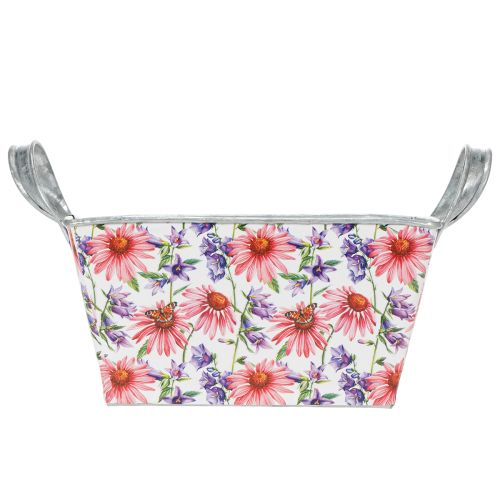 Jardiniere Frühling Blumenkasten Metall Deko 20×12,5×10cm | Floristik24.de
