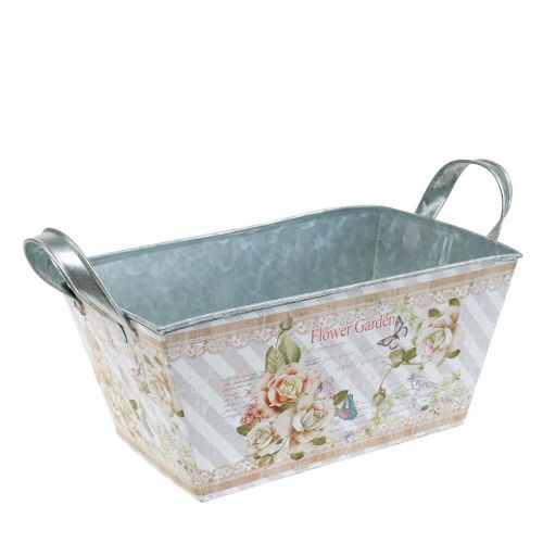 Floristik24 Jardiniere Pflanzkasten Metall Sommerdeko 20×12×10cm
