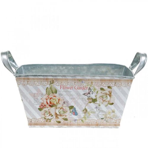 Floristik24 Jardiniere Pflanzkasten Metall Sommerdeko 20×12×10cm