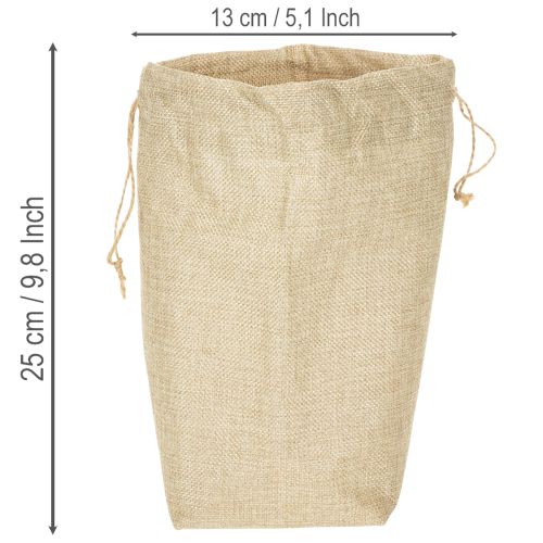 Jutetasche 13,5×11cm H25cm | Floristik24.de