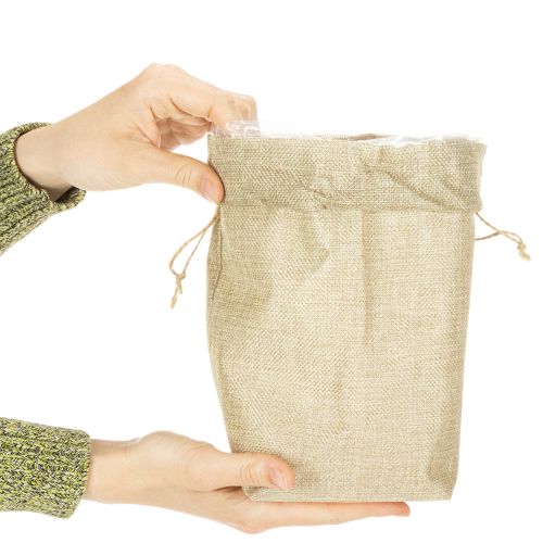 Jutetasche 13,5×11cm H25cm | Floristik24.de