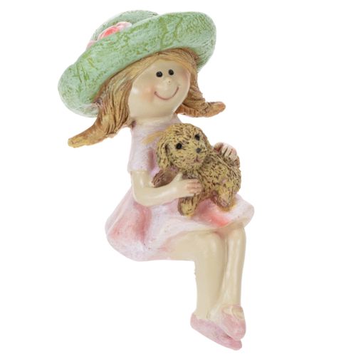 Kantenhocker Lächelndes Mädchen mit Hund Ø4,5cm H9,5cm kaufen | Floristik24.de