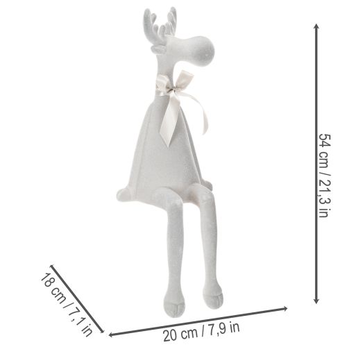 Weihnachtsfigur Rentier mit langen Beinen Kantenhocker 54cm | Floristik24.de