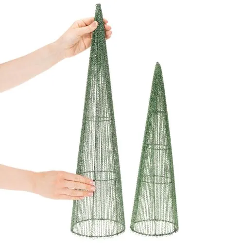Steckkegel Metallkegel grün für Blumen Gestecke 62cm 2St | Floristik24.de