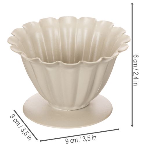 Schale Pokal Blütenkelch Cremefarbene Deko 9cm | Floristik24.de