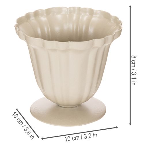 Dekoschale cremefarbener Pokal klein 10cm | Floristik24.de