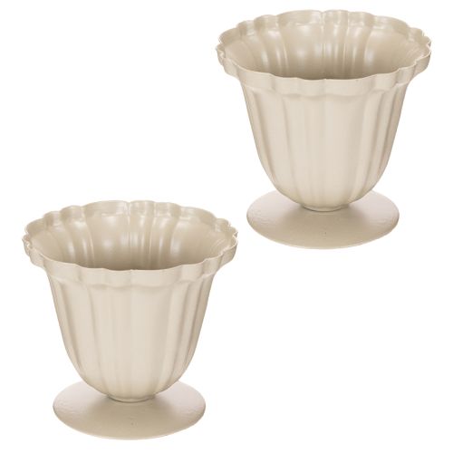 Dekoschale cremefarbener Pokal klein 10cm | Floristik24.de