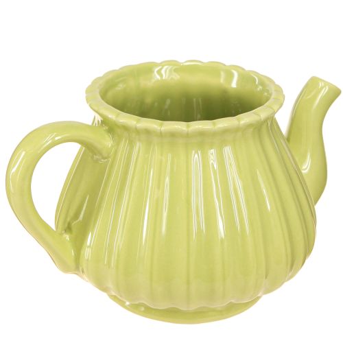 Artikel Keramik Deko Teekanne Übertopf Rosa Grün 19,5×13,5×11cm 2 St