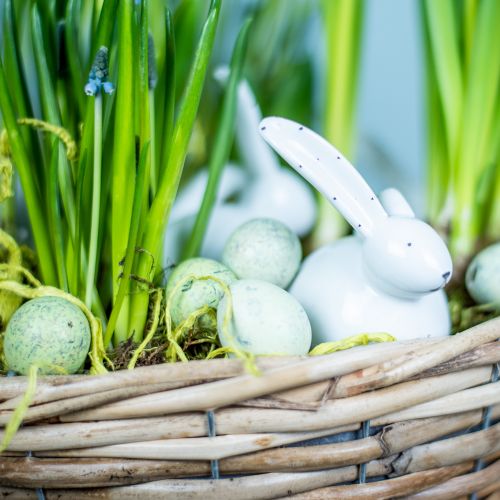 Floristik24 Keramik Hase Weiß 8,5cm 4St