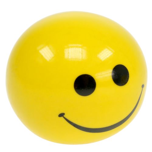 Floristik24 Keramikkugel mit Emoticon&reg;Gelb Ø5cm H4,5cm 6St