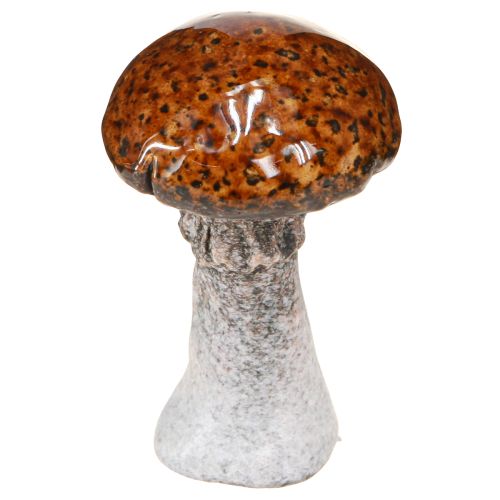 Floristik24 Keramikpilze Keramikdeko Pilze Orange Gelb Braun 8cm 3 St