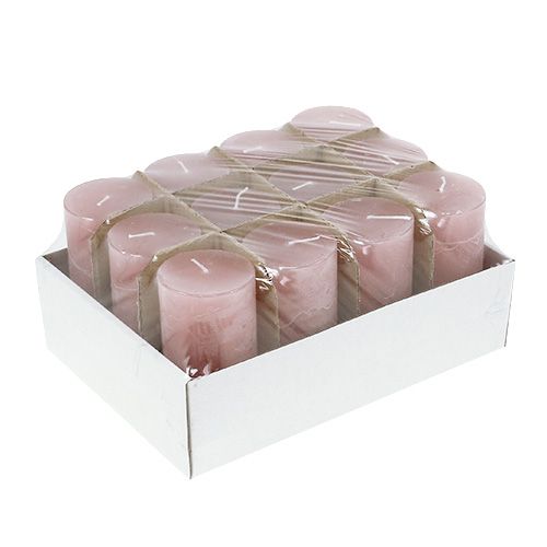 Floristik24 Kerze Altrosa 50mm x 100mm durchgefärbt 12St