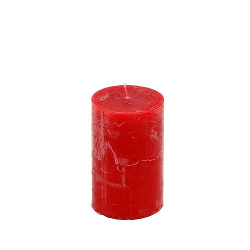 Floristik24 Kerze Rot 50mm x 80mm 12St