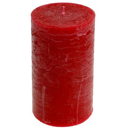 Floristik24 Kerze Rot 85mm x 200mm durchgefärbt 4St