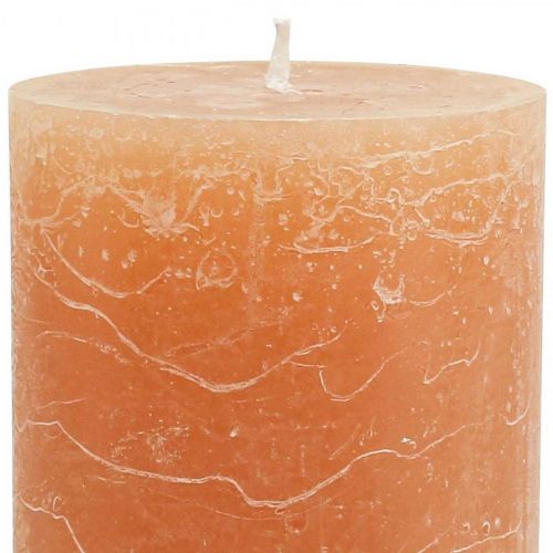 Floristik24 Durchgefärbte Kerzen Orange Peach Stumpenkerzen 85×150mm 2St